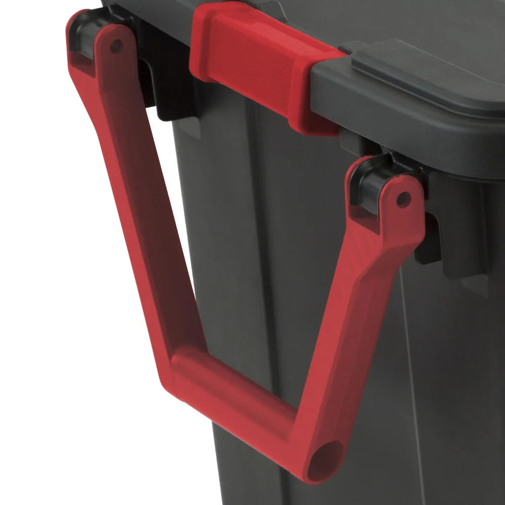 Industrial Wheeled Storage Bin With Handle Durable Plastic Tote