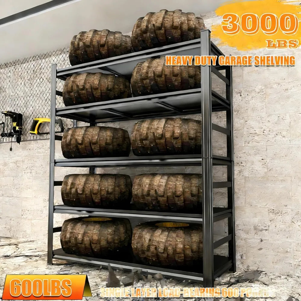 Heavy Duty Metal Shelving 3000LBS Capacity 5-Tier Storage