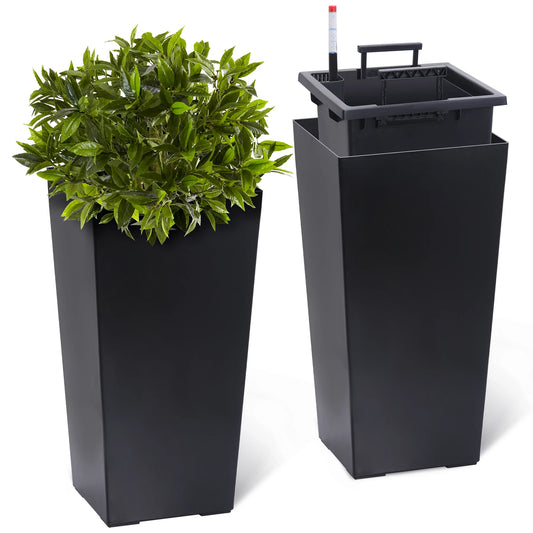 Two Pack Outdoor Indoor Planters With Drainage Holes