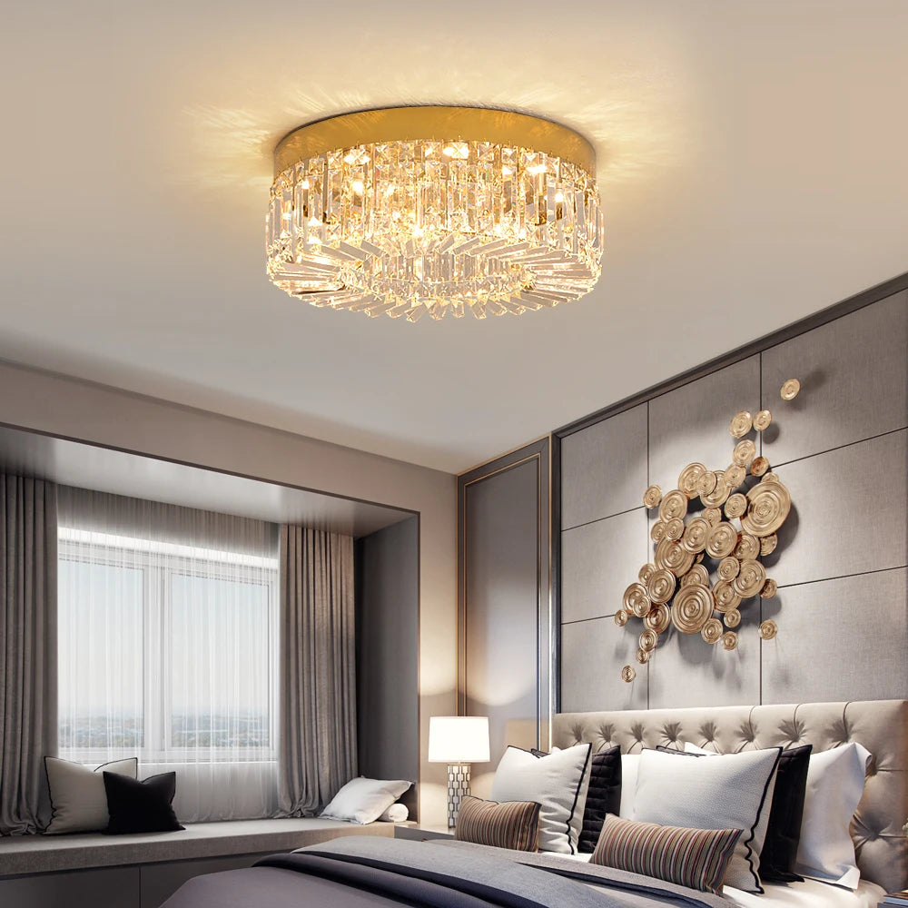 VETRULUS Crystal Ceiling Lamp for Living Room Modern Chandelier