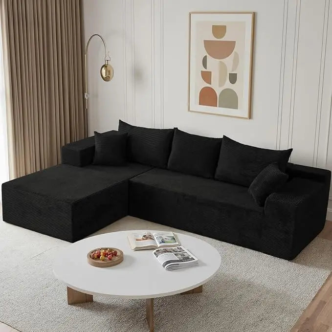 Modern L Shaped Sectional Sofa With Chaise For Living Room