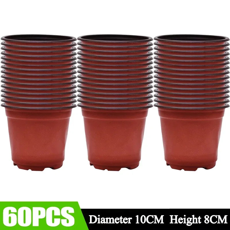 Plastic Nursery Pots Seedling Cups For Home Garden Plants