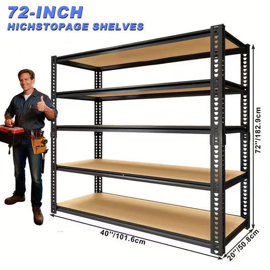 SARENZOON Heavy Duty Metal Garage Storage Shelving Rack System