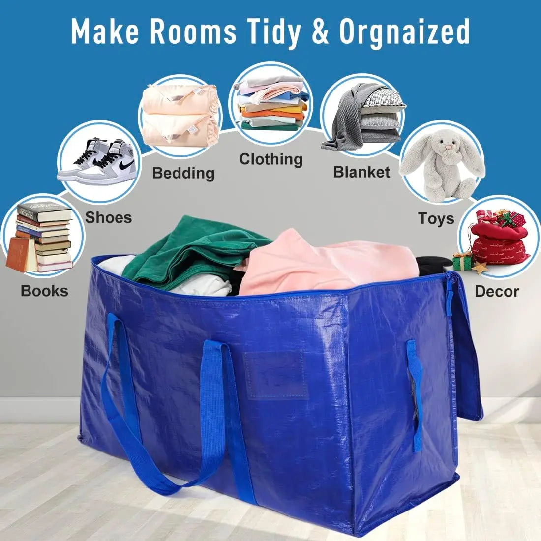 NONECN Extra Large Moving Bags Heavy Duty With Zippers