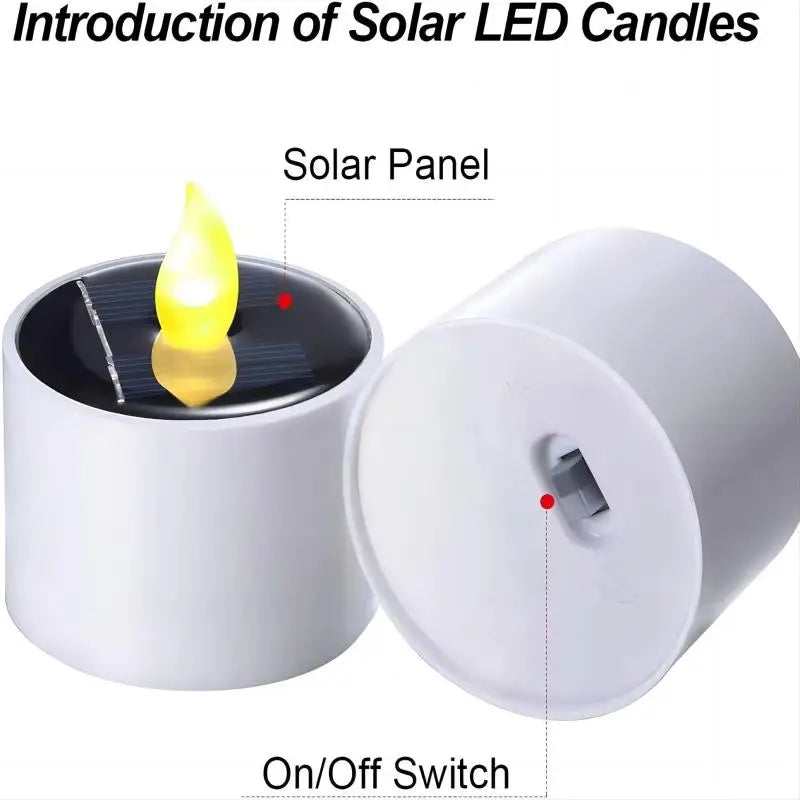 KEWEN Solar Candle Lights Pack LED Night Lights For Home