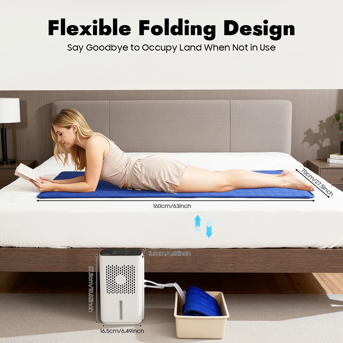 Bymaocar Water Bed Cooler Mattress Pad With Host Cushion 110V
