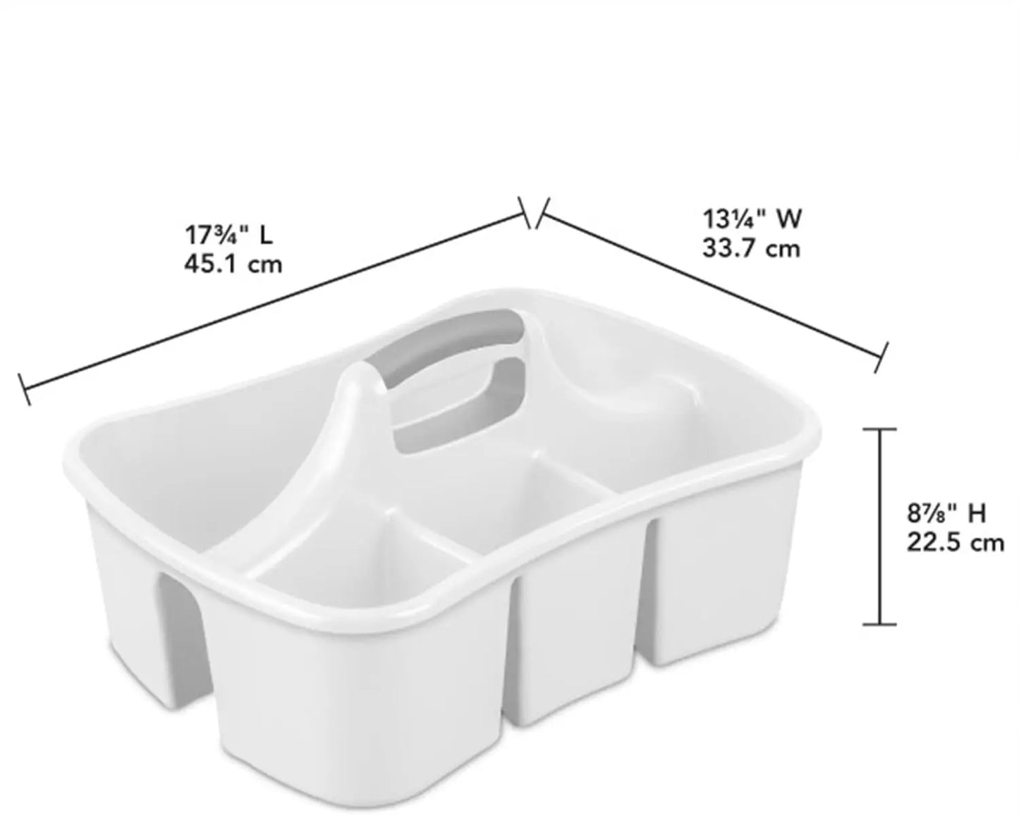 XMSJ 6 Pack Divided Ultra Caddy Plastic Storage Organizer