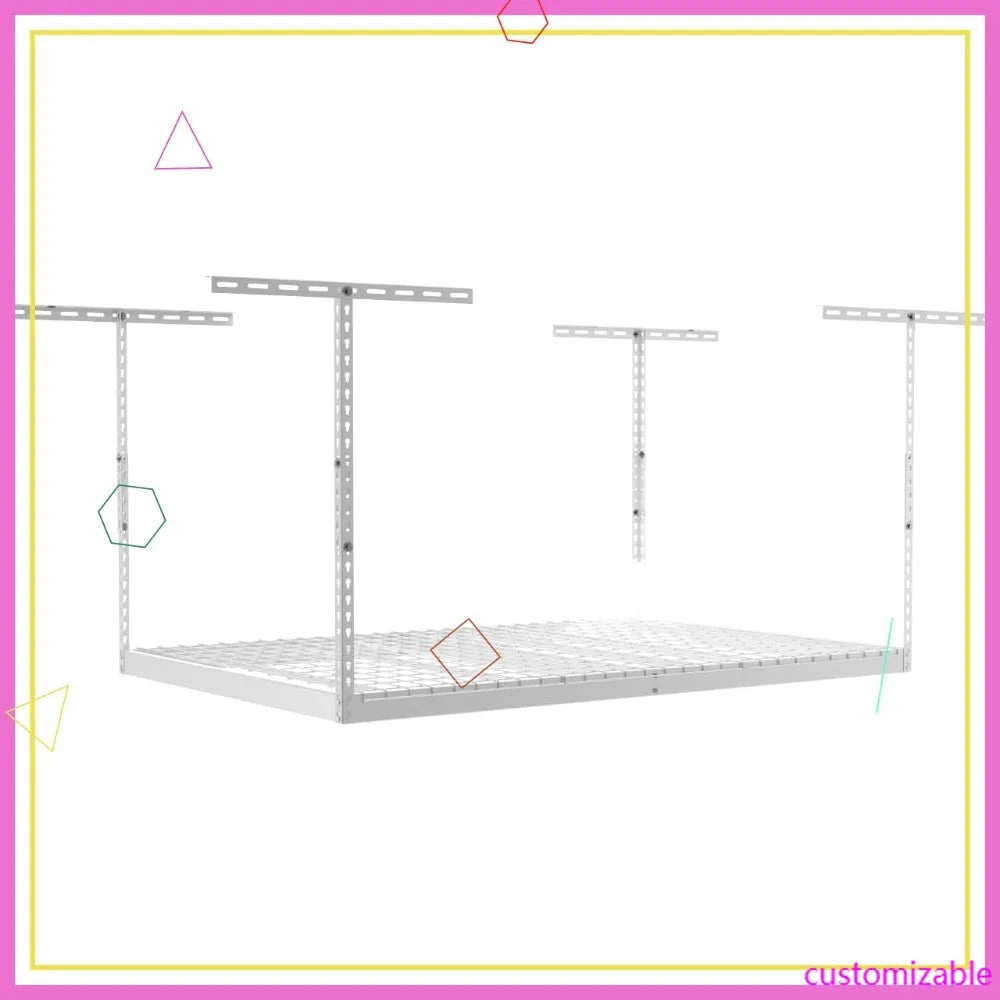 Heavy Duty Overhead Garage Storage Rack 500 Lb Capacity