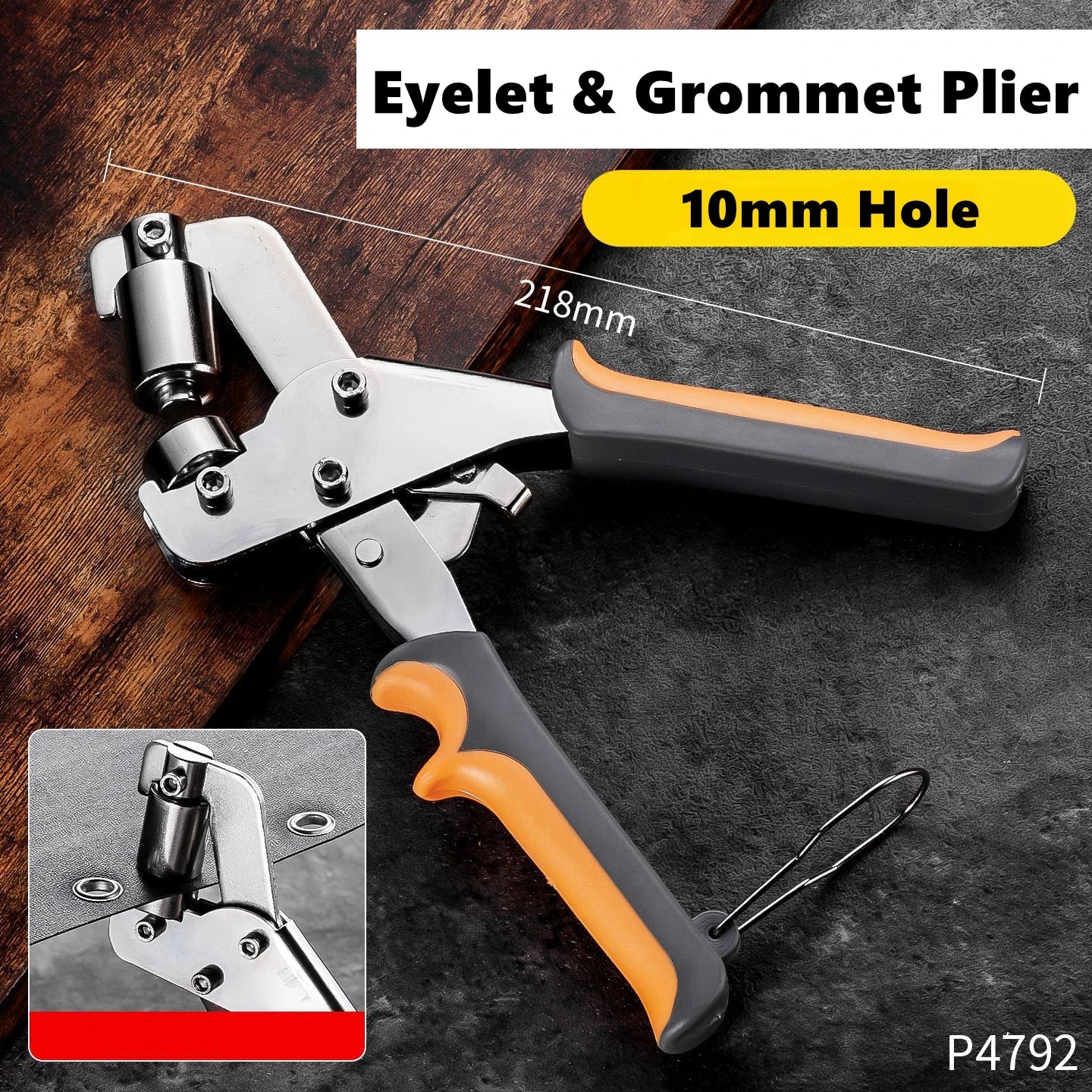 Grommet Pliers Kit Handheld Eyelet Punch Tool for Leather
