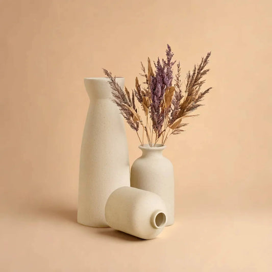 Minimalist Porcelain Vases Set for Modern Home Decor and Weddings