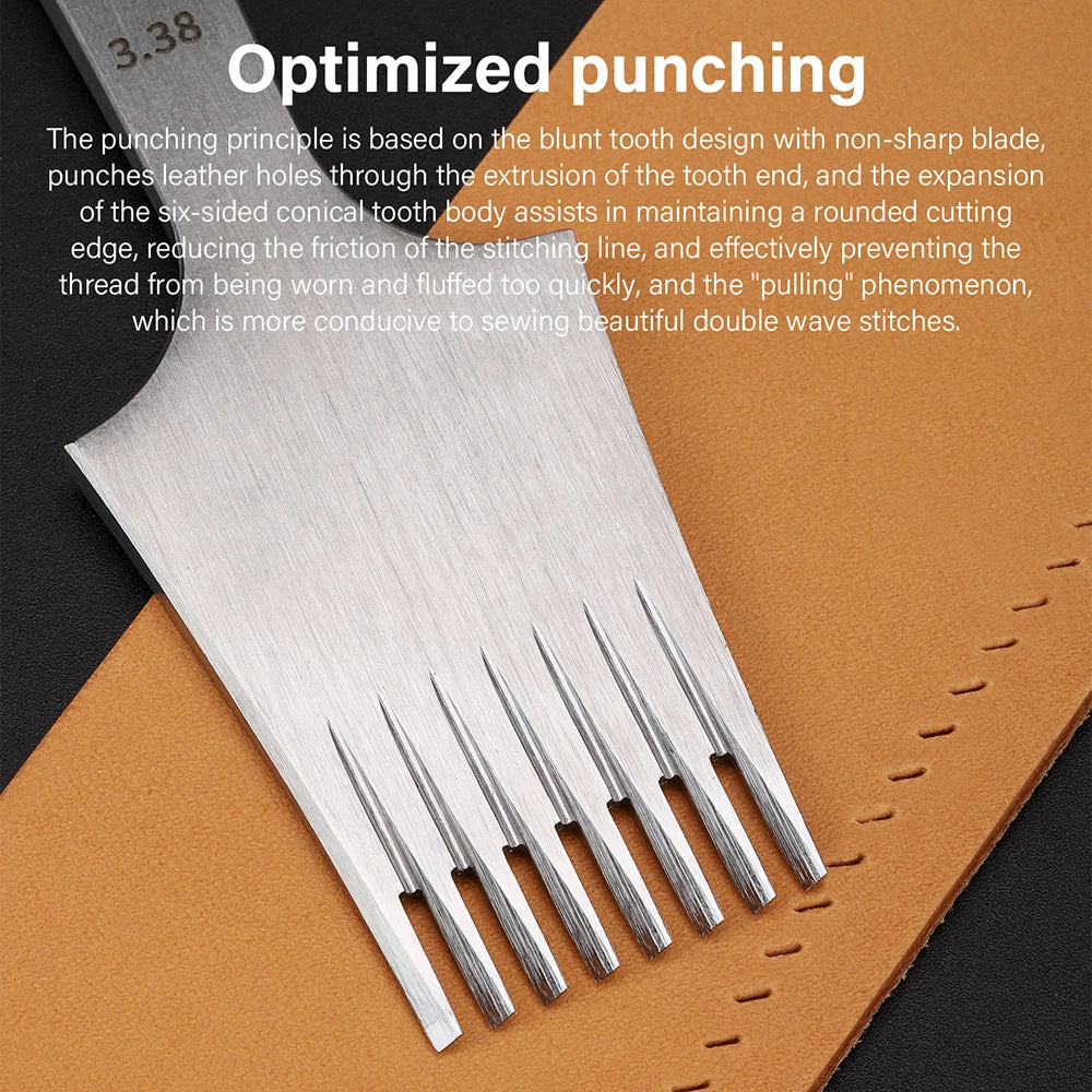 WUTA Leather Chisel French Style Pricking Iron Die Steel Punch