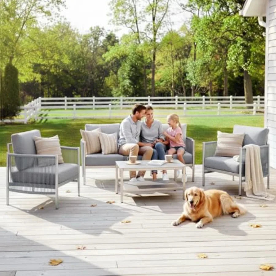 Aluminum Patio Furniture Set for Backyard and Garden