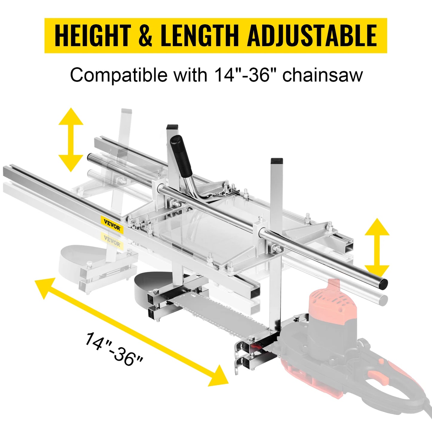 Chainsaw Mill Planking Guide Bar Portable Wood Lumber Sawmill