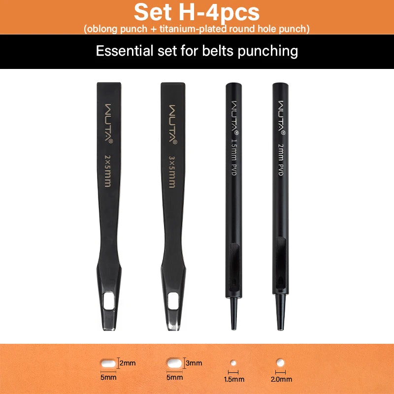 Leather Round Hole Punch Tool Set for DIY Crafting