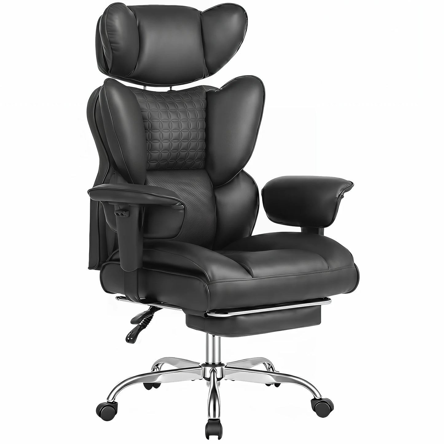 JHK Ergonomic Adjustable Armrests Computer Chair With Footrest