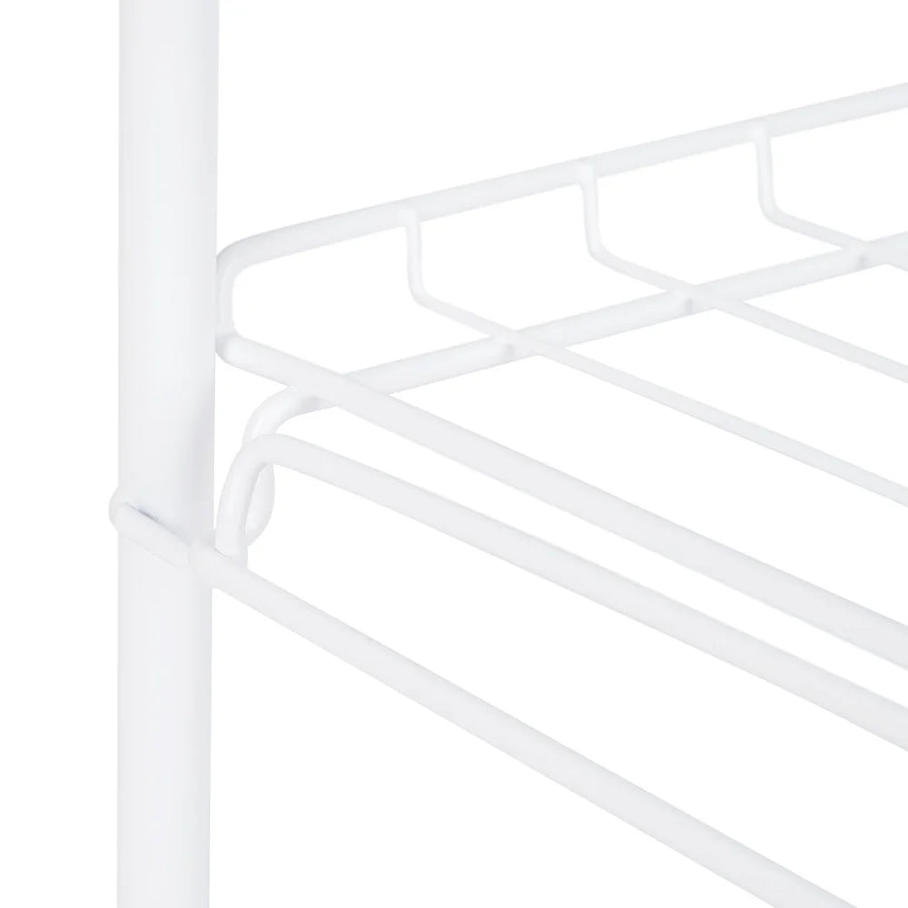 4-Tier Freestanding Steel Wire Shoe Organizer Holds 12 Pairs