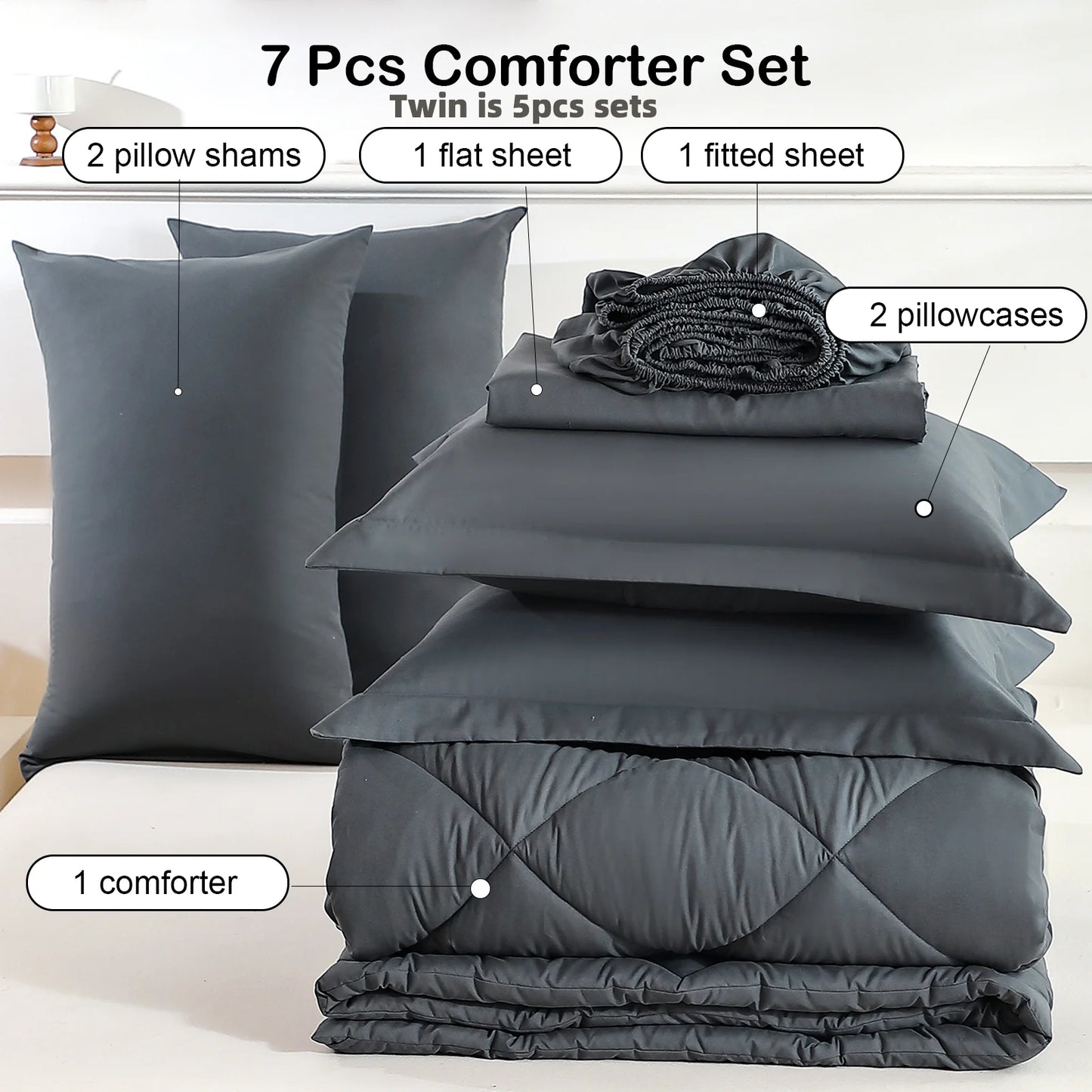 EasYum Bedding Sets With Comforter And Pillowcases For Home