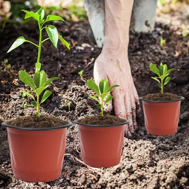 Plastic Nursery Pots Seedling Cups For Home Garden Plants
