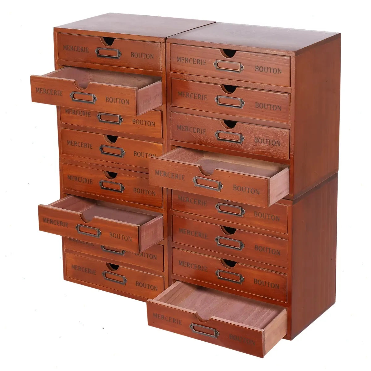 Bymaocar 4 Pack Drawer Organizer Four-Tier Stackable Desk Storage
