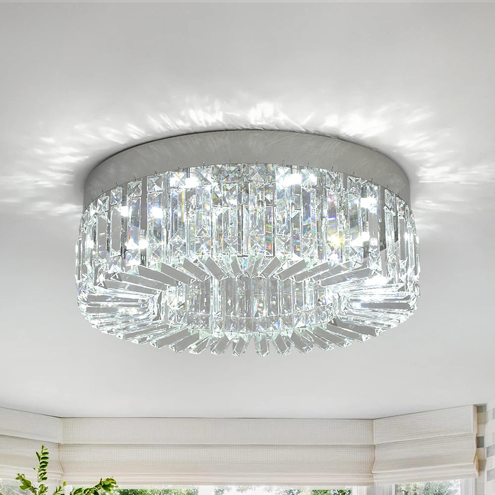 VETRULUS Crystal Ceiling Lamp for Living Room Modern Chandelier
