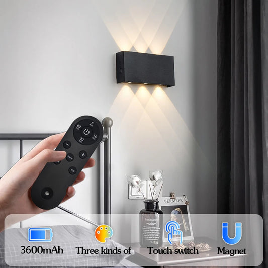Modern LED Rechargeable Touch Wall Lamp With Magnetic Installation