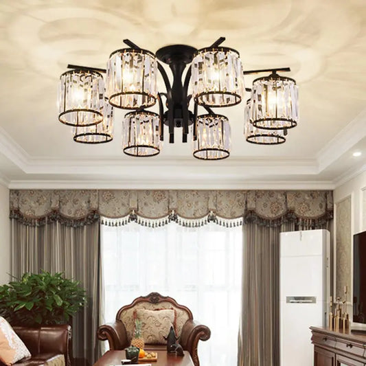 Owen Lyca Modern LED Chandelier Crystal Glass Shade