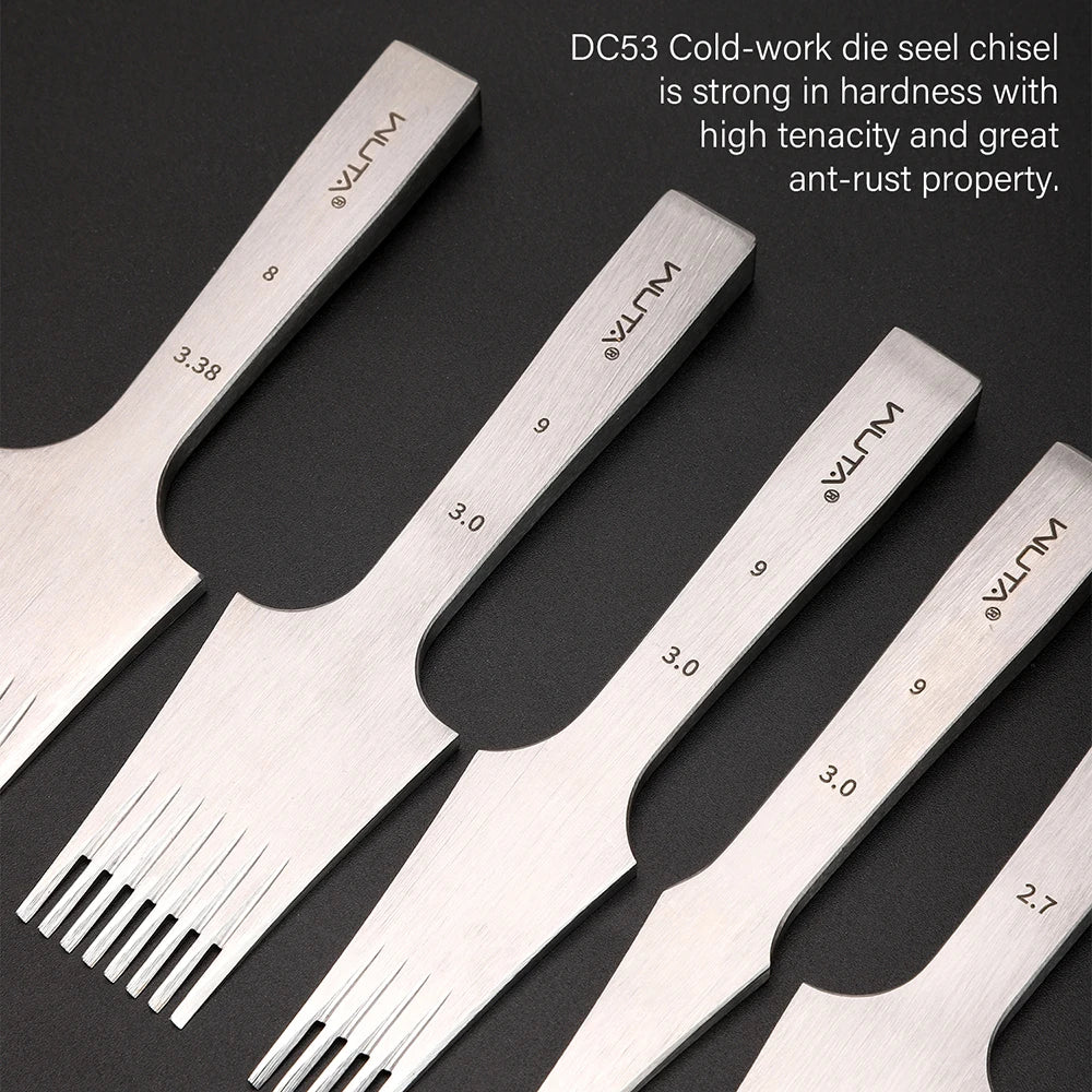 WUTA Leather Chisel French Style Pricking Iron Die Steel Punch