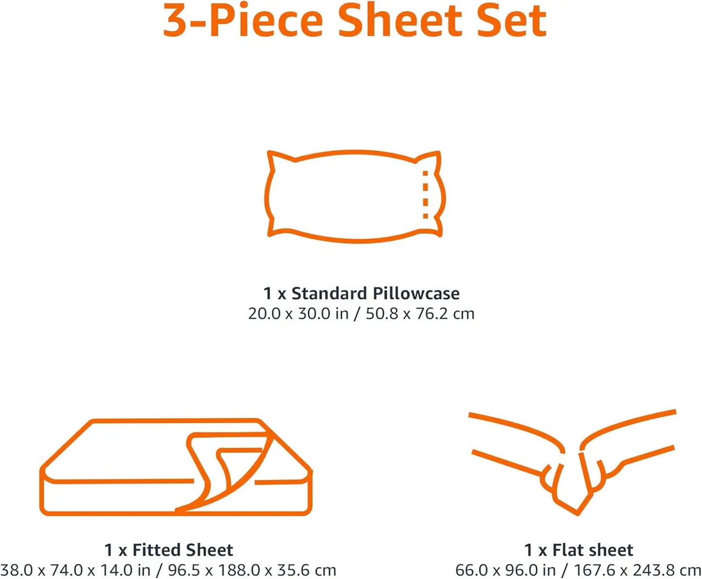 Soft Microfiber Kids Sheet Set 3 Piece Machine Washable