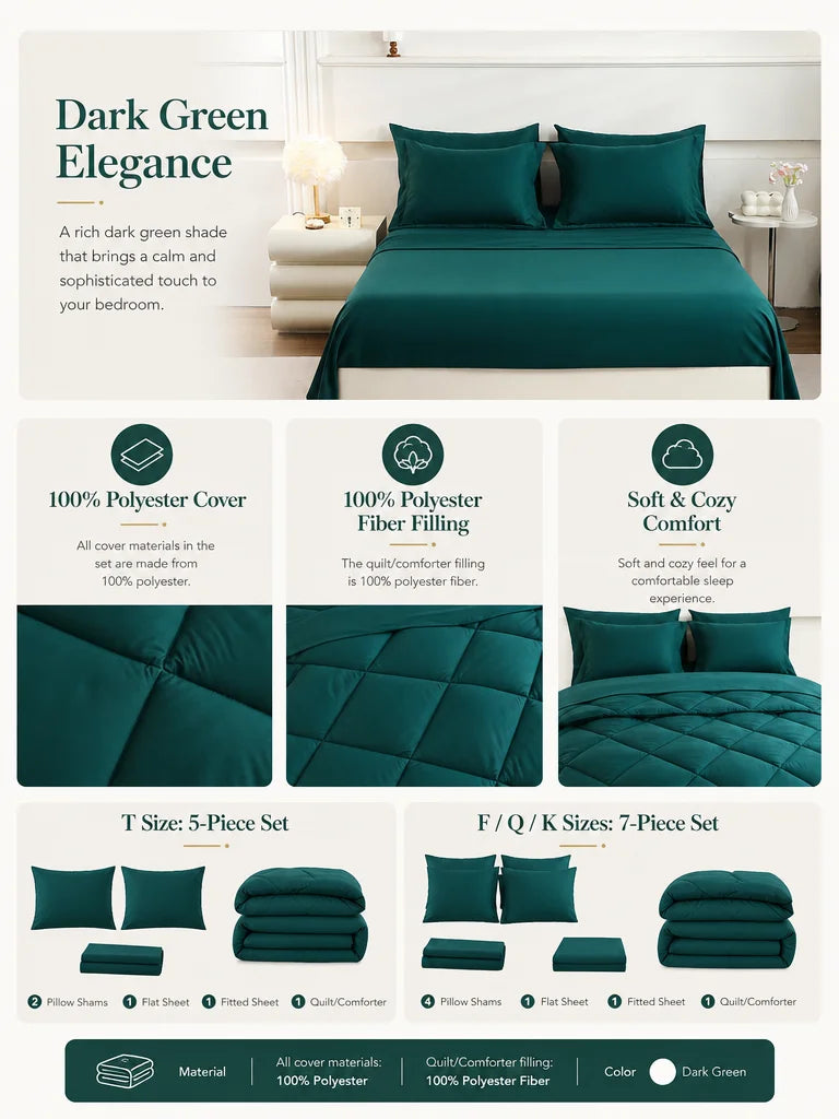 EasYum Bedding Sets With Comforter And Pillowcases For Home