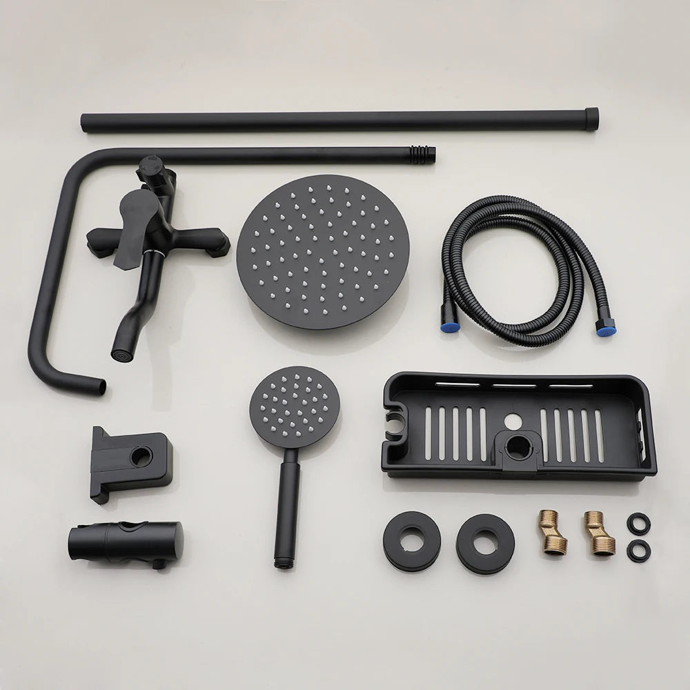 Sinlaku Bathroom Rainfall Shower Mixer Faucet System