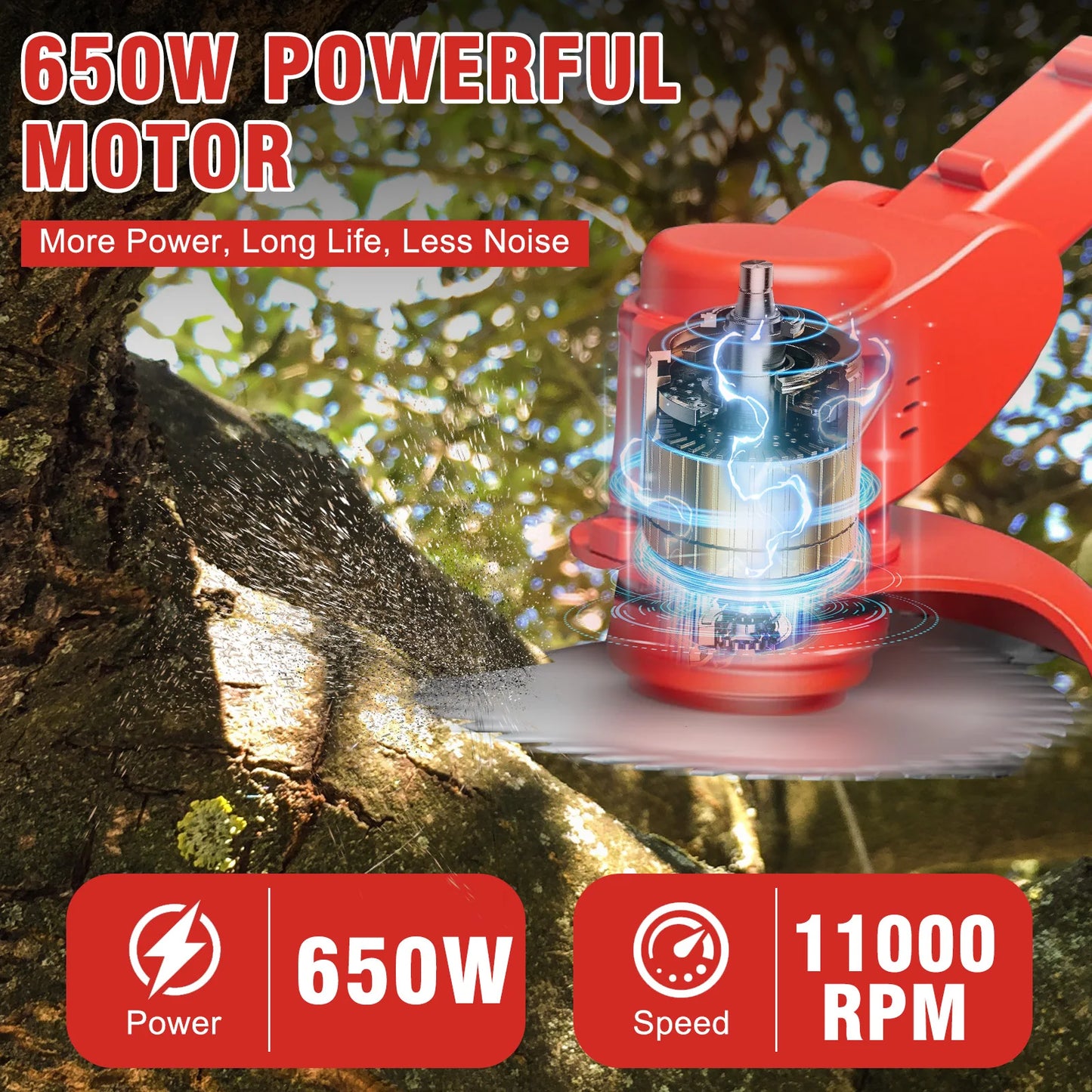 21V Cordless 3-in-1 Weed Wacker Trimmer With Wheels