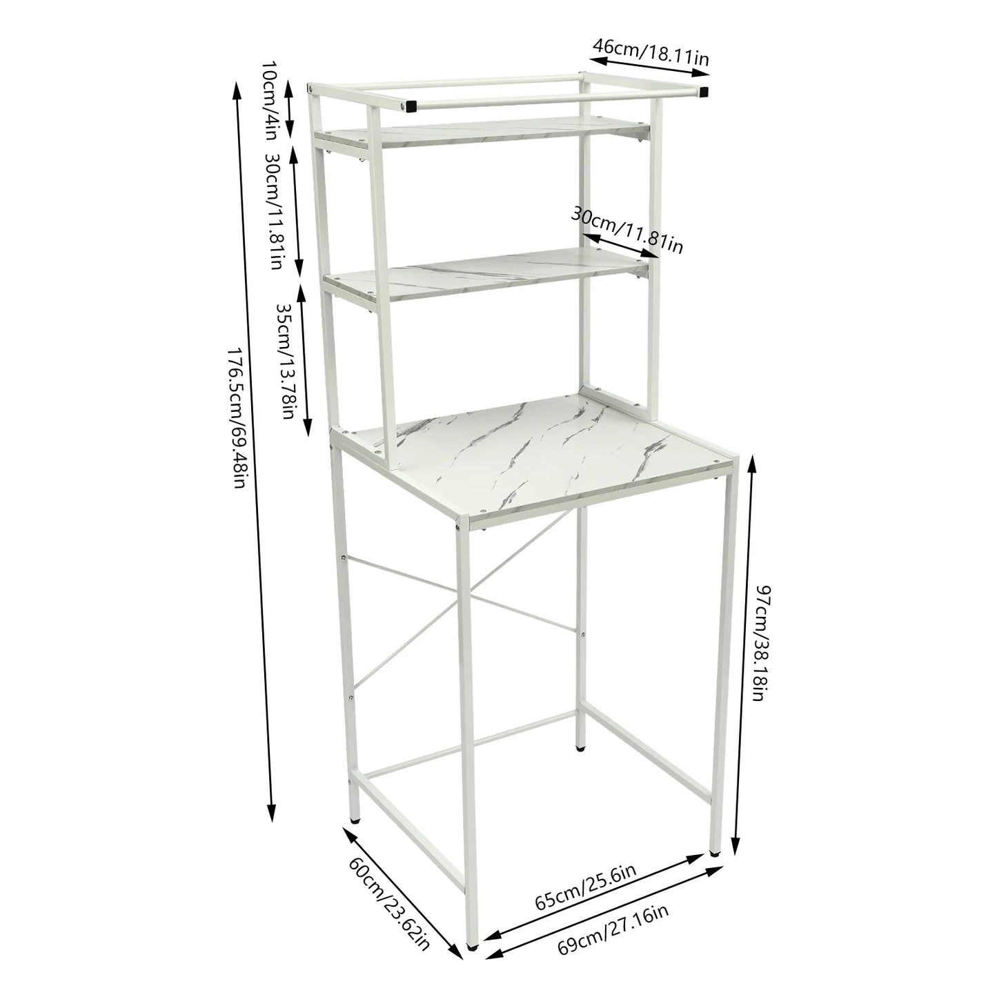 Bymaocar 3 Tier Washing Machine Storage Rack Laundry Organizer