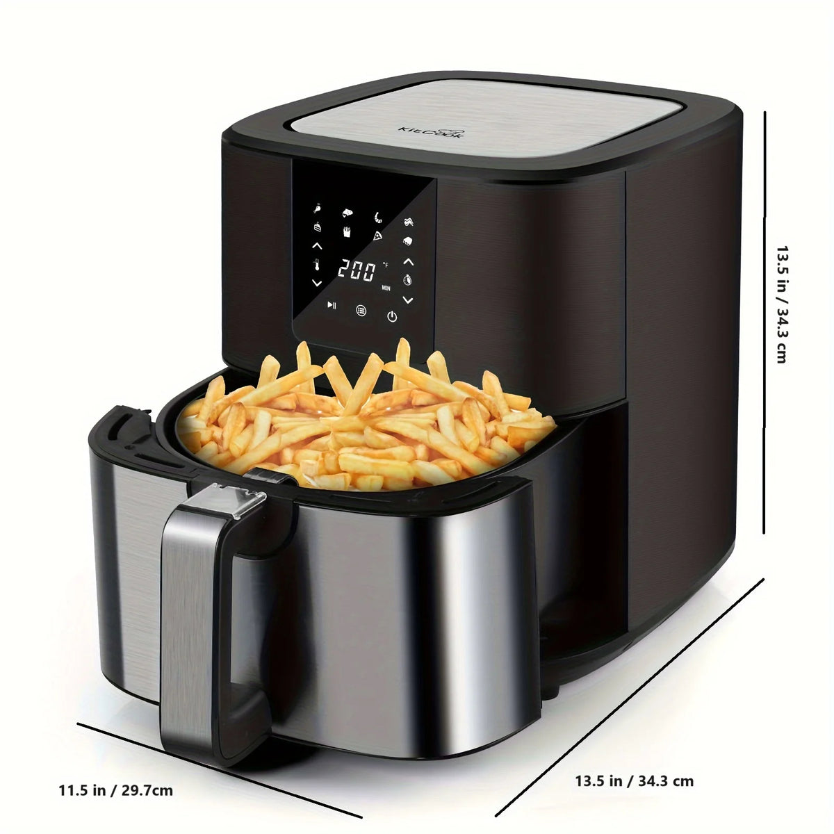 KitCook Digital Air Fryer With Touchscreen And Eight Cooking Presets