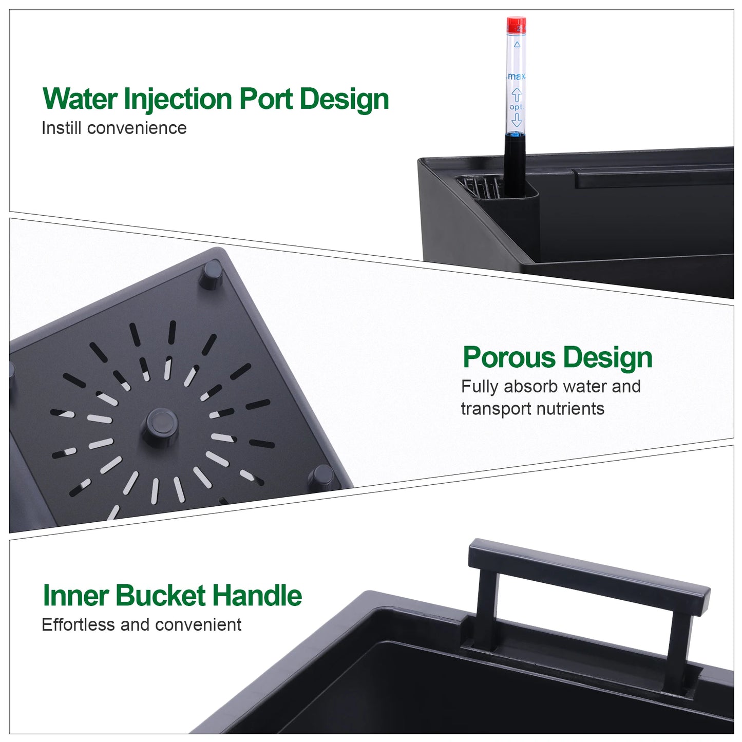 Two Pack Outdoor Indoor Planters With Drainage Holes