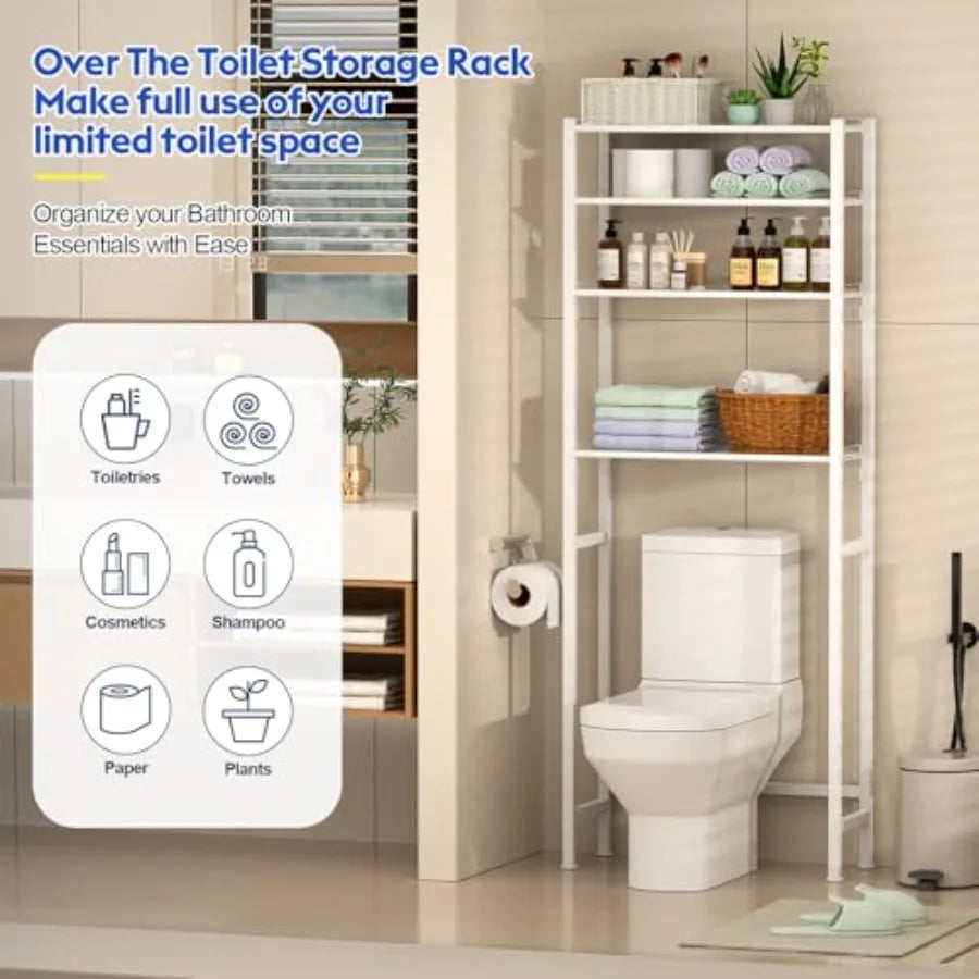 Over The Toilet Storage Rack, Freestanding Bathroom Organizer Shelves