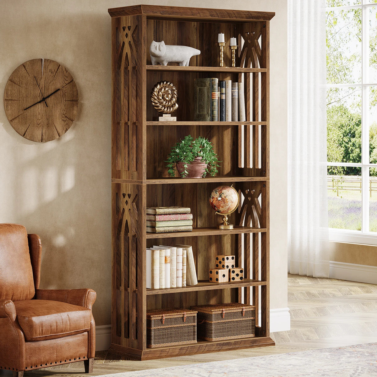 Tribesigns 6-Tier Freestanding Bookshelf Display Bookcase