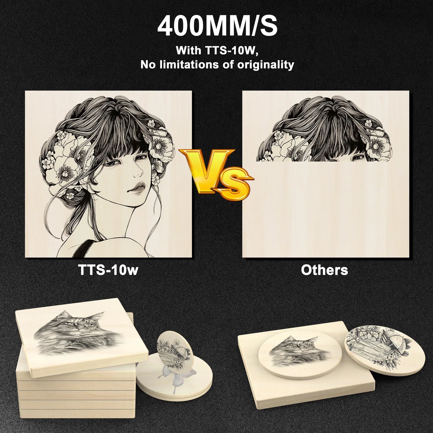 Two Trees TTS-10 Pro 80W Laser Engraver for DIY Projects