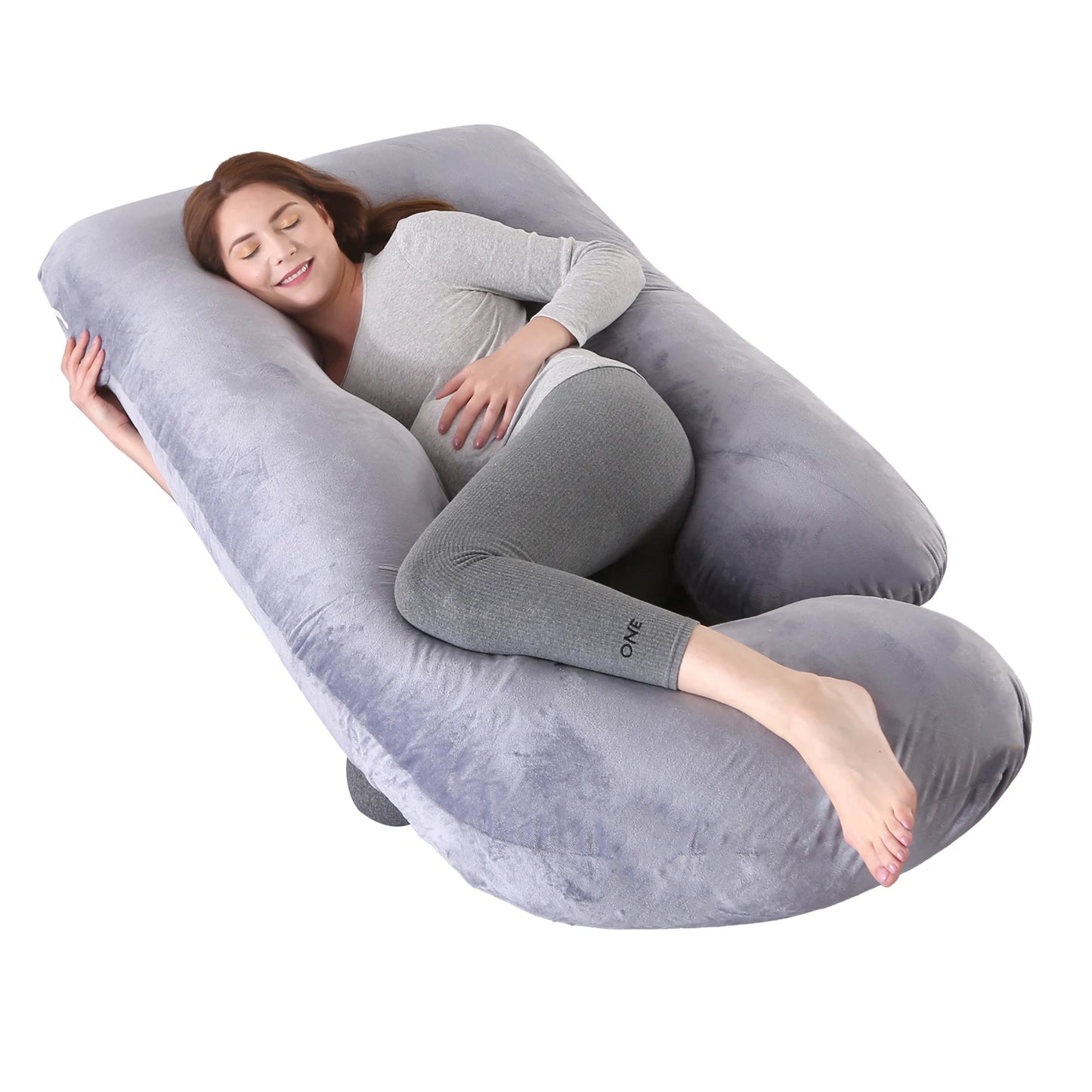 G Shaped Pregnancy Pillow With Removable Cover For Body Support