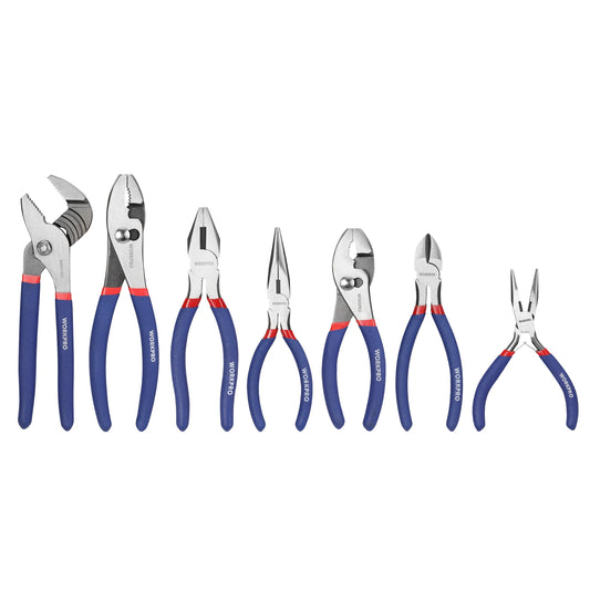 WORKPRO 7-Piece Pliers Set With Groove Joint And Long Nose