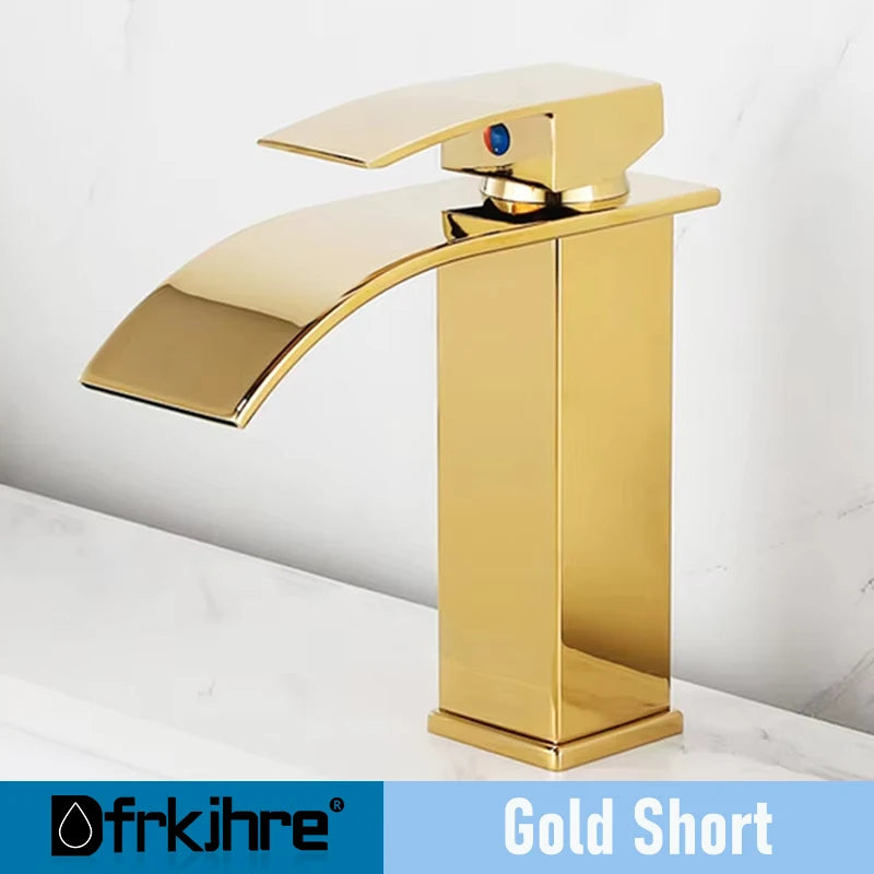 Dfrkjhre Copper Core Waterfall Basin Faucet Bathroom And Kitchen