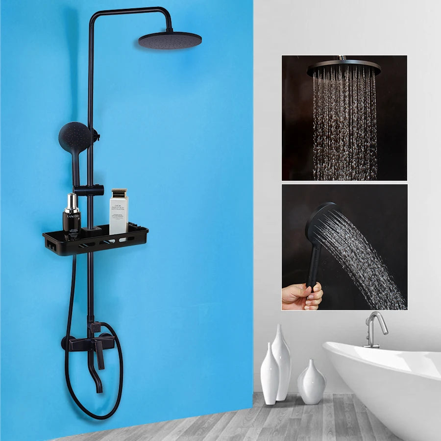 Sinlaku Bathroom Rainfall Shower Mixer Faucet System
