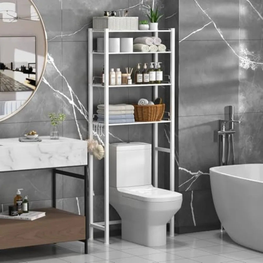 Over The Toilet Storage Rack, Freestanding Bathroom Organizer Shelves
