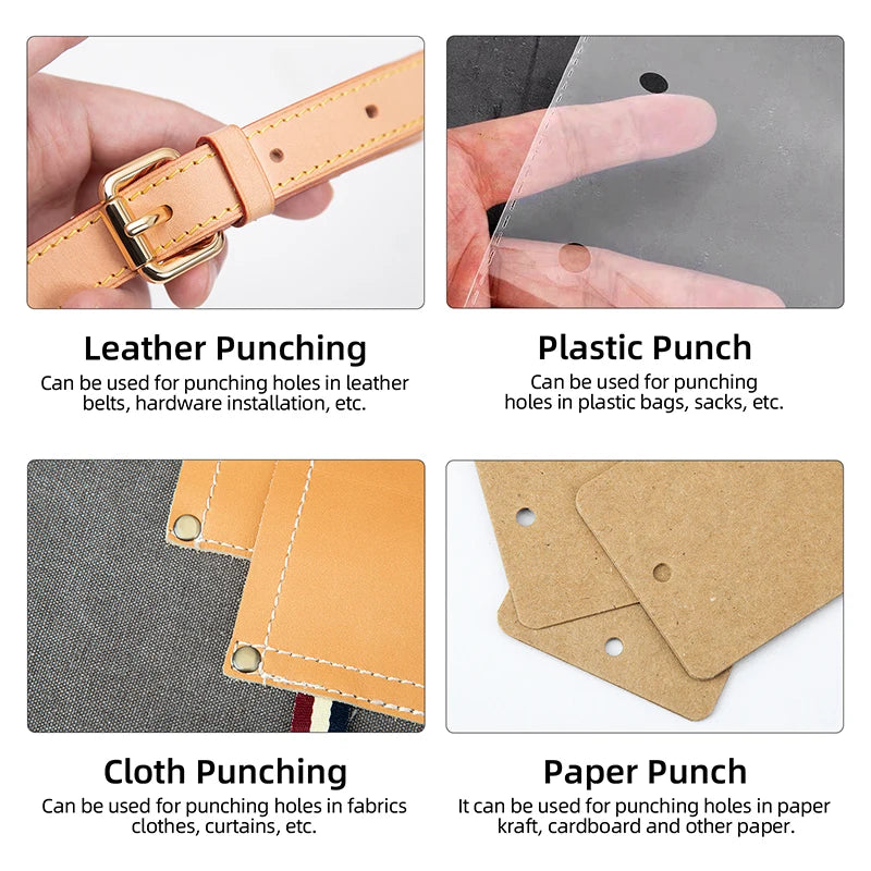 Leather Round Hole Punch Tool Set for DIY Crafting