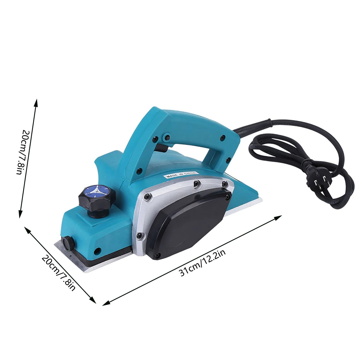 800W Portable Electric Wood Planer Handheld 16000RPM High Speed