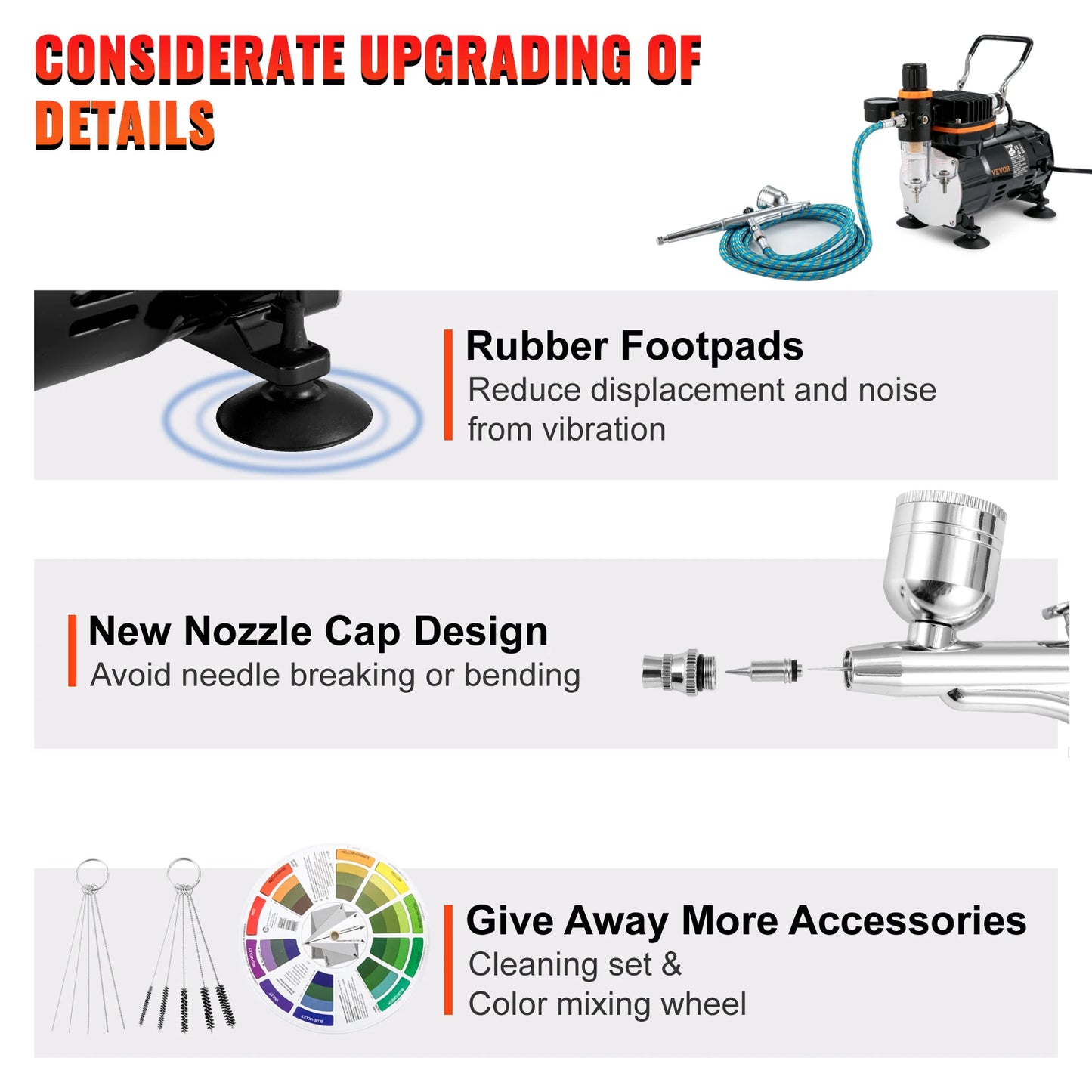 SucceBuy Professional Dual-Action Airbrush Spray Gun Set