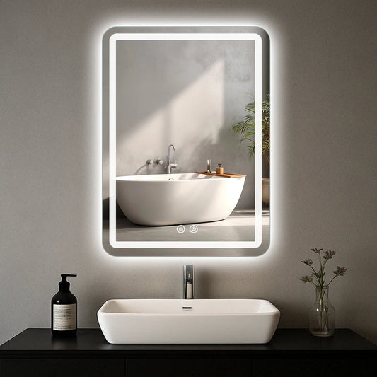 Mygiivovo Led Backlit Fogless Vanity Mirror Wall Mounted With Demister