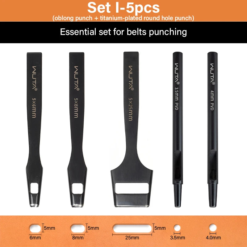 Leather Round Hole Punch Tool Set for DIY Crafting