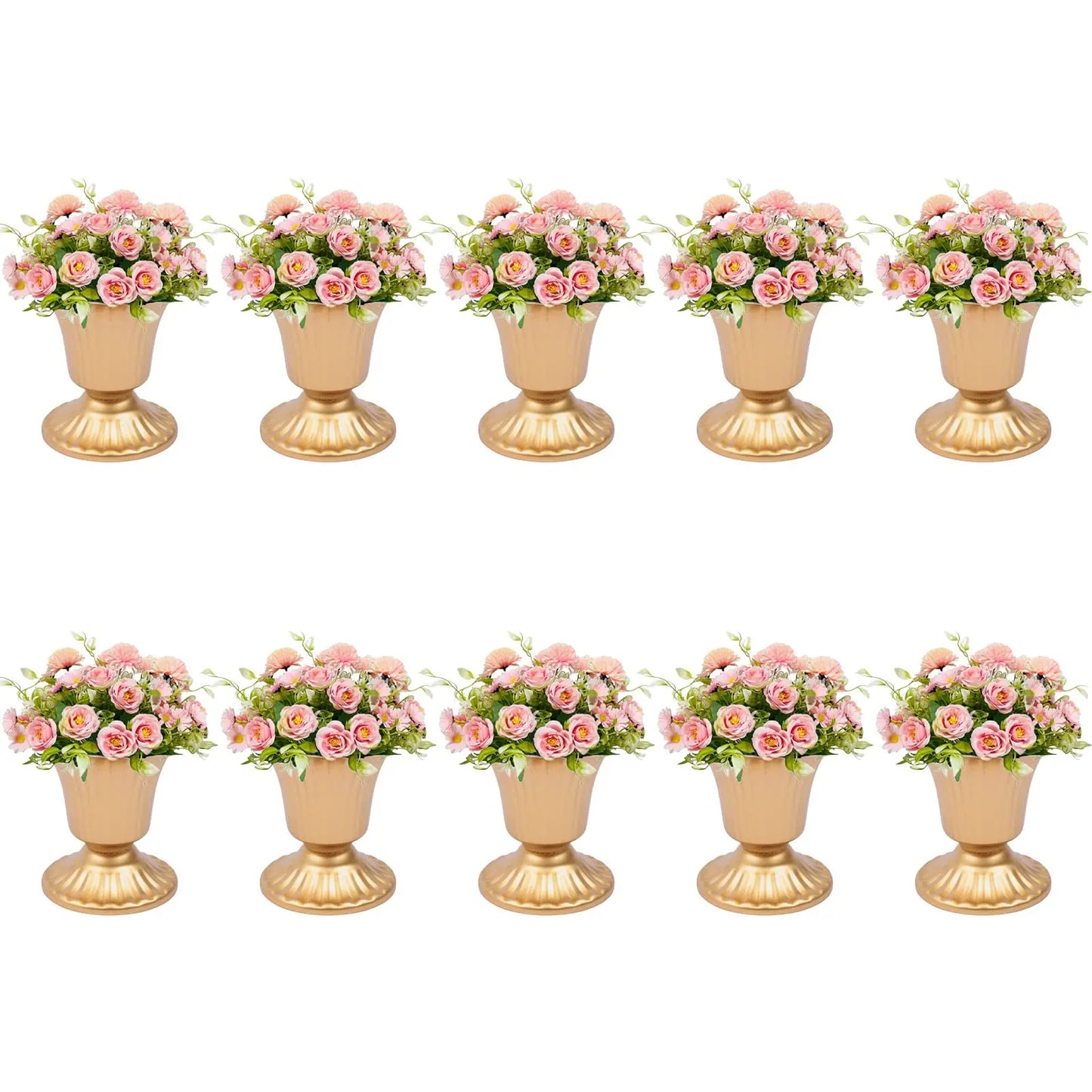 Metal Trumpet Vase Set Weddings And Events 10 Pcs Centerpieces