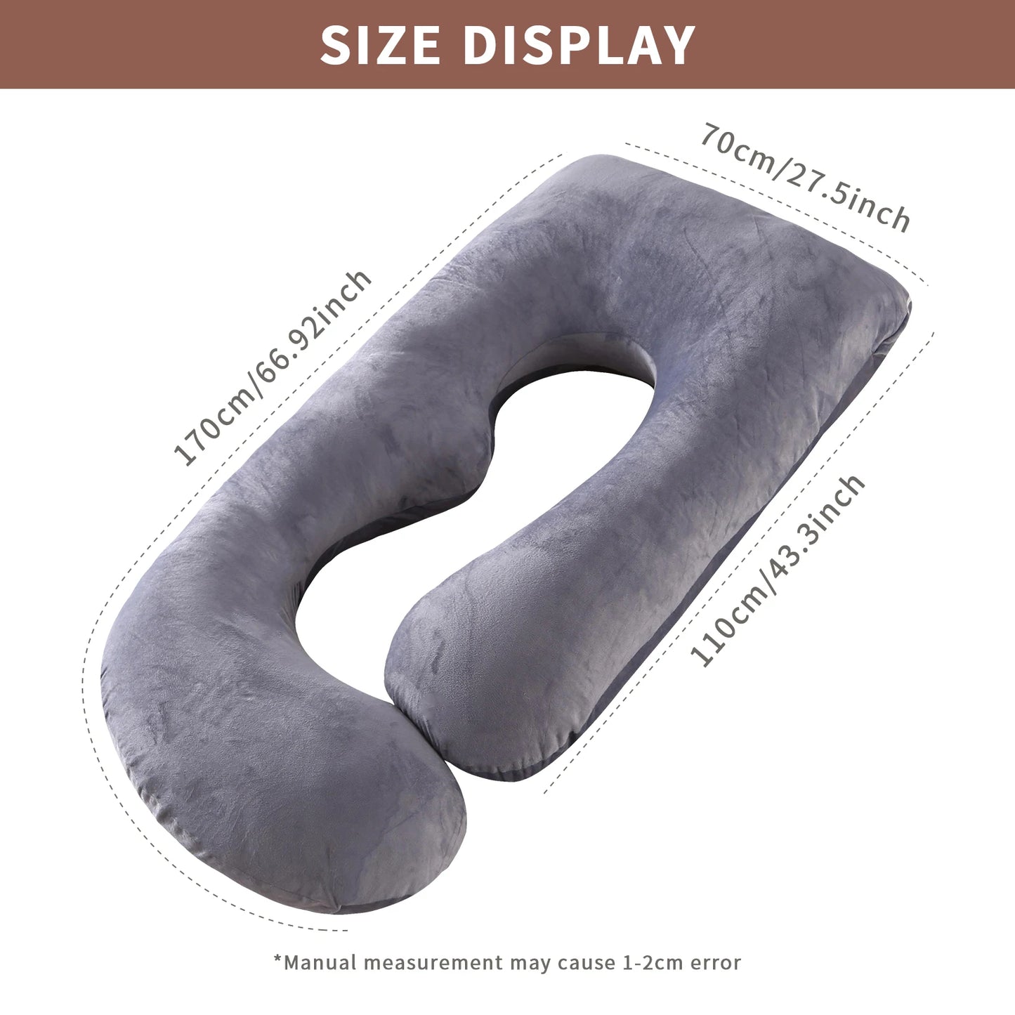 G Shaped Pregnancy Pillow With Removable Cover For Body Support