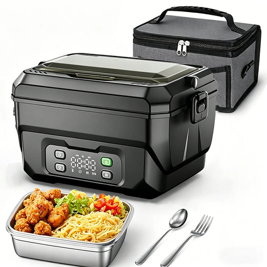 USB Rechargeable Electric Heating Lunch Box With Display Timer